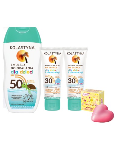 Kremy chroniące przed słońcem dla niemowląt i dzieci SPF 30 Kolastyna 2x75 ml 5900536315904 5