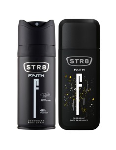 Zestaw dla mężczyzn: Dezodorant do ciała + Dezodorant perfumowany STR8 Faith  5201314121725