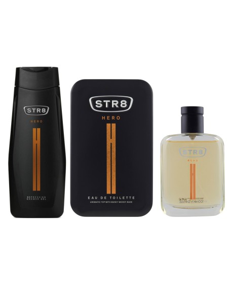 Niezawodny zestaw męskich kosmetyków: Woda toaletowa + Żel pod prysznic STR8 Hero 5201314106500 13