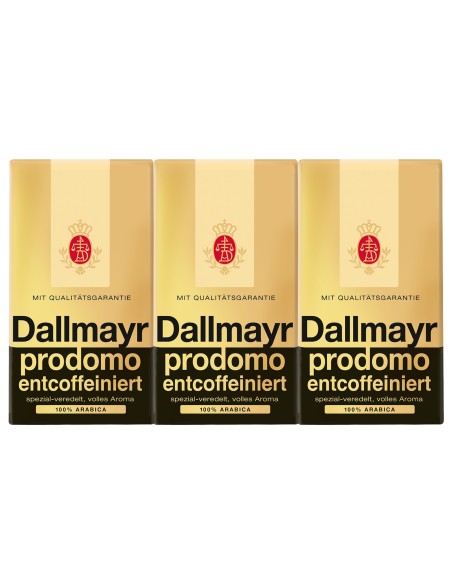 Mielona kawa bezkofeinowa Zestaw 3 x 500g Dallmayr Prodomo - Kawa mielona Mielona  kawa bezkofeinowa Zestaw 3 x 500g Dallmayr Prodomo 4008167113713 9