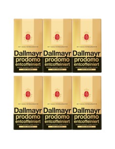 Bezkofeinowa kawa Prodomo  mielona Zestaw 6 x 500g Dallmayr 4008167113713