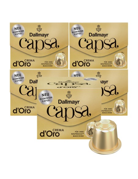 Kawa do Nespresso Zestaw 50 kapsułek Dallmayr Capsa Crema d` Oro 4008167011200 9