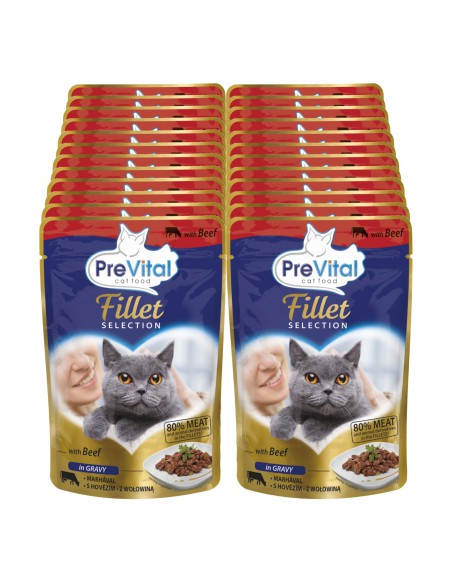 Mokra karma dla kotów fileciki wołowina 24x85g 5999546175929 4