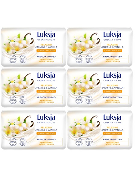 Kremowe mydło w kostce jaśmin wanilia 6 x 90 g Luksja 5900536348780 2