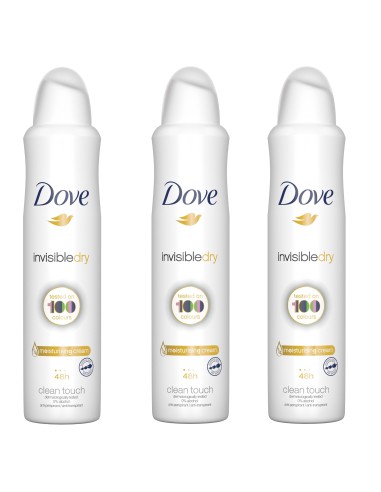 Niewidoczny spray antyperspirant Dove Invisible Dry 250ml 3 sztuki 8717163997383