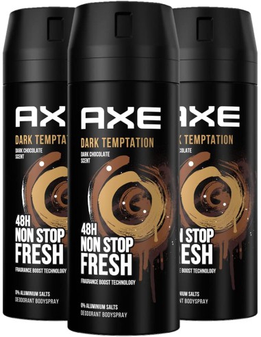 Zestaw dezodorantów w sprayu dla mężczyzn AXE Dark Temptation 3x150 ml 8717644685037 3