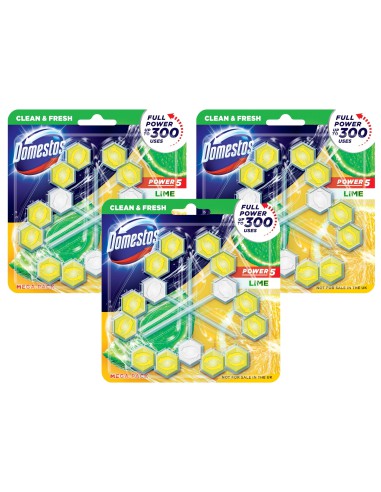 Cytrynowe kostki zapachowe 3x DOMESTOS TRIO 8710908736490