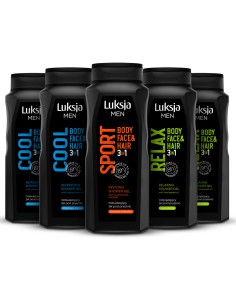 Żel do mycia mix Zestaw 5x500ml Luksja Care Pro MEN 5900536349022