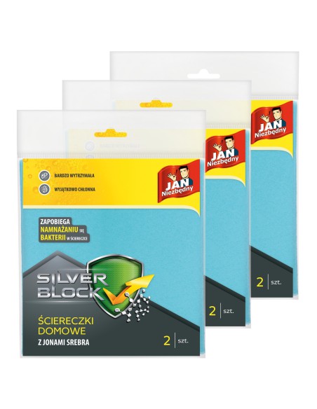 Ściereczki do sprzątania z jonami srebra 6szt Jan Niezbędny Silver Block 5900536343082 3