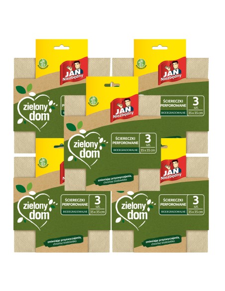 Perforowane ściereczki biodegradowalne 15szt Jan Niezbędny 5900536336428 2