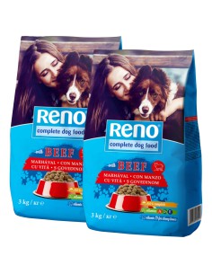 Sucha karma dla psa z wołowiną Reno 2x3kg 5999508134421