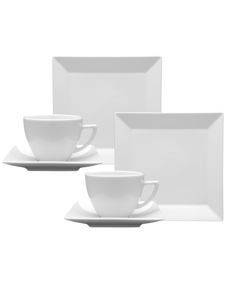 Zestaw 2x filiżanka 280ml ze spodkiem + talerz deserowy Lubiana Classic - Kubki i filiżanki Zestaw 2x filiżanka 280ml ze spodkiem + talerz deserowy Lubiana Classic 5900245302592