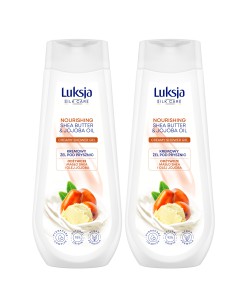 Żel masło shea pod prysznic Luksja  2x500ml 5900536348940