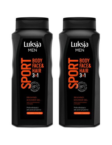 Dwa żele pod prysznic Luksja Men Sport 2x500ml 5900536349022