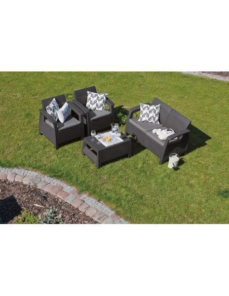 Zestaw mebli Corfu + skrzynia Hollywood KETER 3253929117169 8