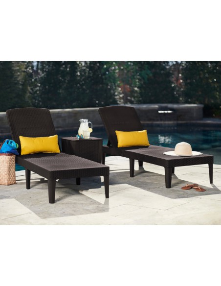 Dwa leżaki do ogrodu brązowe Keter x2 8711245144894 3