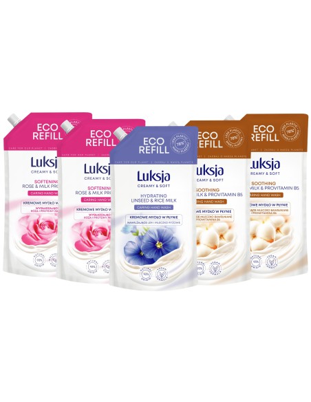 Zestaw mydeł w płynie 5x500ml Luksja Creamy & Soft 5900536349206 2