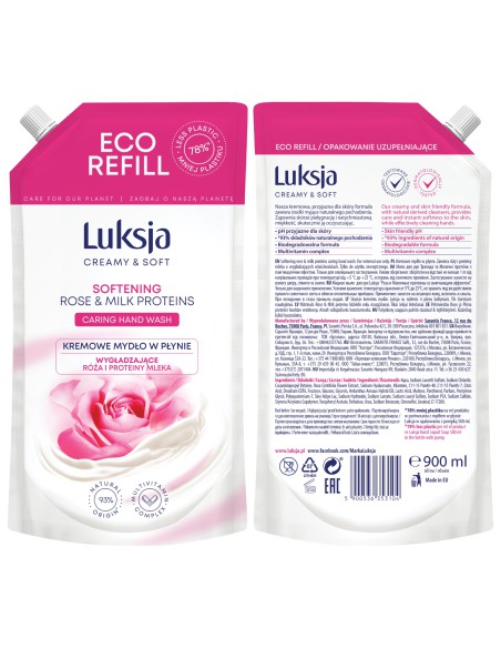 Zestaw mydeł w płynie 5x500ml Luksja Creamy & Soft 5900536349206 4