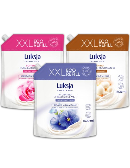 Zestaw mydeł w płynie 3 x 1500 ml Luksja 5900536349251