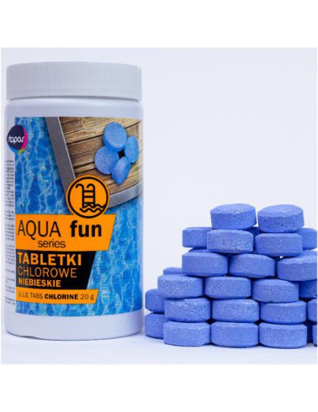 Tabletki chlor do basenu niebieskie z bojką Stapar 20g/1kg 5902349681184 6