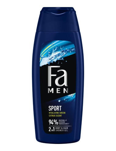 Żel 2w1 cytrusowy pod prysznic dla mężczyzn 2w1 400ml Fa Men Sport - Żele pod prysznic