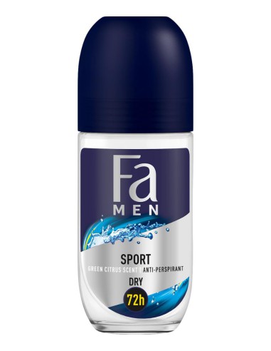Kulkowy antyperspirant dla mężczyzn o zapachu cytrusowym 50ml Fa Men Sport - Dezodoranty i wody toaletowe