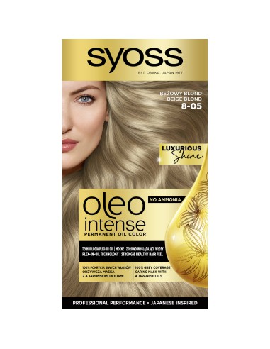 Farba do włosów bez amoniaku beżowy blond Syoss - Farby do włosów