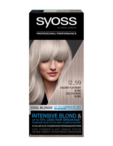 Farba platynowy blond do włosów Syoss - Farby do włosów