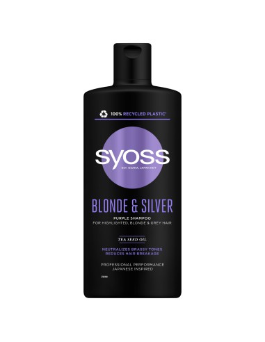 Szampon neutralizujący żółte odcienie do włosów blond Syoss 440ml 9000101290097 2