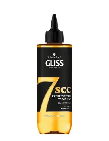 Kuracja do zniszczonych włosów 200ml GLISS 7sec Oil Nutritive - Odżywki do włosów