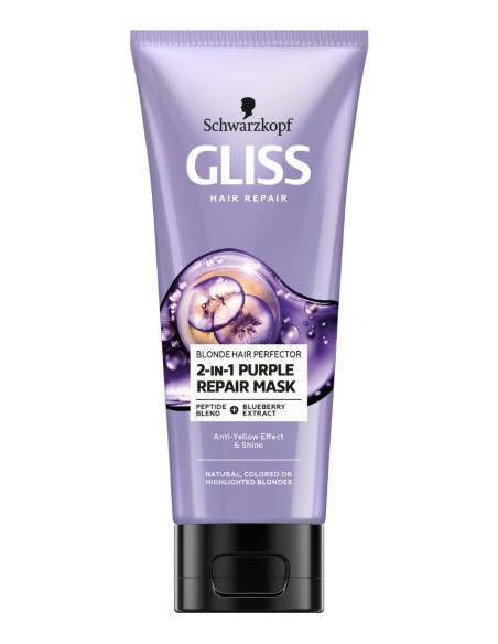 Maska 2w1 do włosów blond 200ml GLISS Blonde Hair Perfector 9000101617627 2