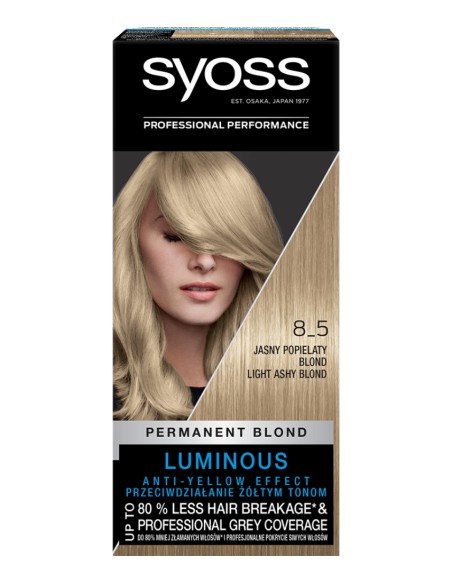 Farba popielaty blond trwała koloryzacja do włosów Syoss 9000101628395 3