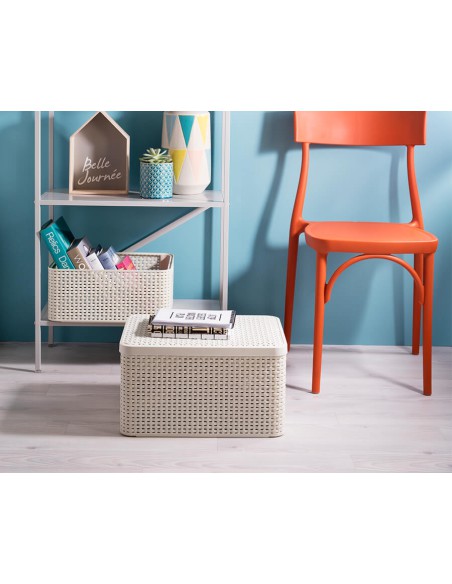 Koszyk z pokrywką do przechowywania Curver Rattan Style, 30 l 3253923619027 4