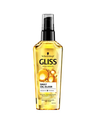 Elixir odżywczy eliksir do włosów 75ml GLISS Daily Oil - Odżywki do włosów