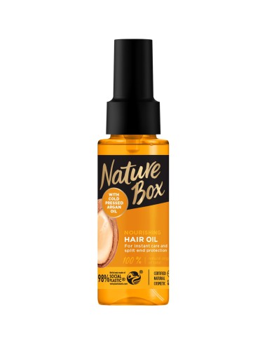 Odżywczy olejek do włosów 70ml Argan Oil Nature Box - Pozostałe produkty do włosów