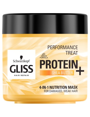 Proteinowa maska do włosów 400ml GLISS Protein+ Treat 4w1 Nutrition - Maski do włosów
