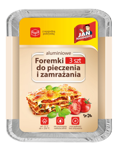 Aluminiowe foremki do pieczenia i mrożenia 3szt Jan Niezbędny 5900536234519 2