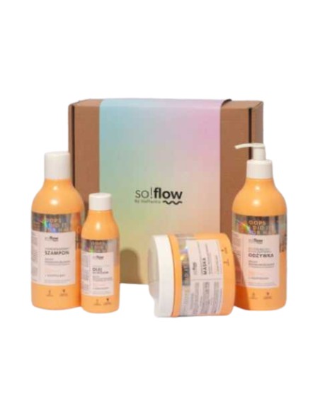 Duży zestaw kosmetyków do włosów średnioporowatych so!flow 5907618135948
