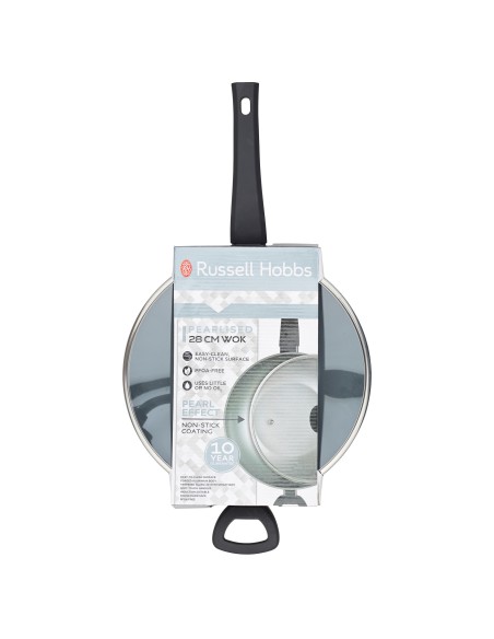 Wok patelnia głęboka non-stick Russell Hobbs Pearlised 28cm 5054061314571 7