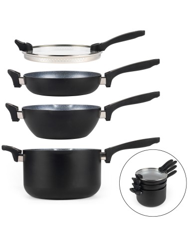 Zestaw Wok Rondel Patelnia Pokrywka Russell Hobbs 4el 5054061315882 11