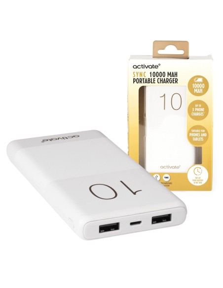 Powerbank 10000 mAh do smartfona i tabletu Activate - Pozostałe AGD Powerbank 10000 mAh do smartfona i tabletu Activate 5054061347647 12