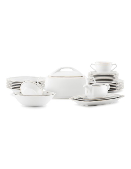 Serwis obiadowy Ćmielów Pułaski Złota Linia  dla 6 osób 22 elementy 5902767069281 2