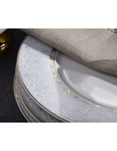 Zdobiony serwis obiadowy dla 6 osób Ćmielów Astra Królewski Błękit, 25 elementów 5902767066990 23