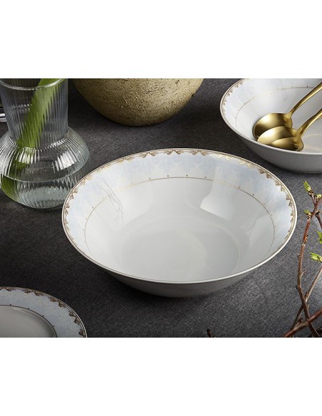 Zdobiony serwis obiadowy dla 6 osób Ćmielów Astra Królewski Błękit, 25 elementów 5902767066990 25