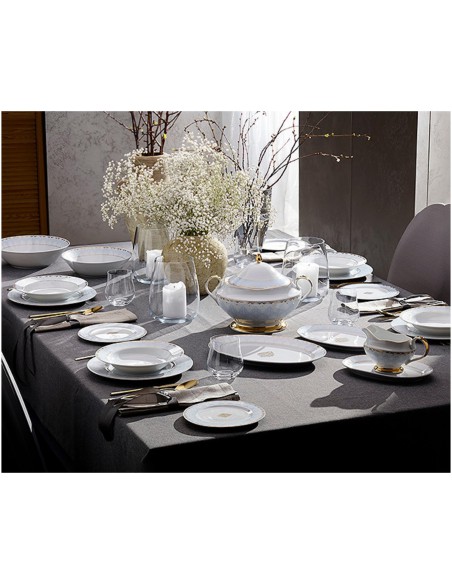 Zdobiony serwis obiadowy dla 6 osób Ćmielów Astra Królewski Błękit, 25 elementów 5902767066990 26