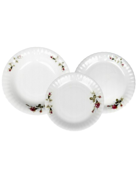 Komplet talerzy do obiadu dla 6 osób 18 elementów Chodzież Iwona Chodzieska Róża 5903353459431