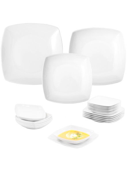 Talerze obiadowe na 6 osób Chodzież Akcent 18 elementów 5902767044509 12