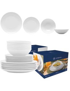Biały zestaw obiadowy dla 6 osób Lubiana 5900245621273