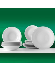 Talerze do posiłków dla 6 osób 18 elementów Lubiana Tiago 5900245218176