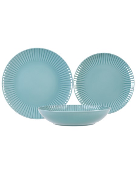 Komplet obiadowych talerzy dla 6 osób 18 elementów Lubiana Daisy Cloud 5900245761313 9